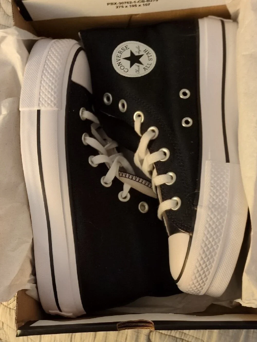 Converse Chuck Taylor Black and White Platform High-Top Women's Sneakers